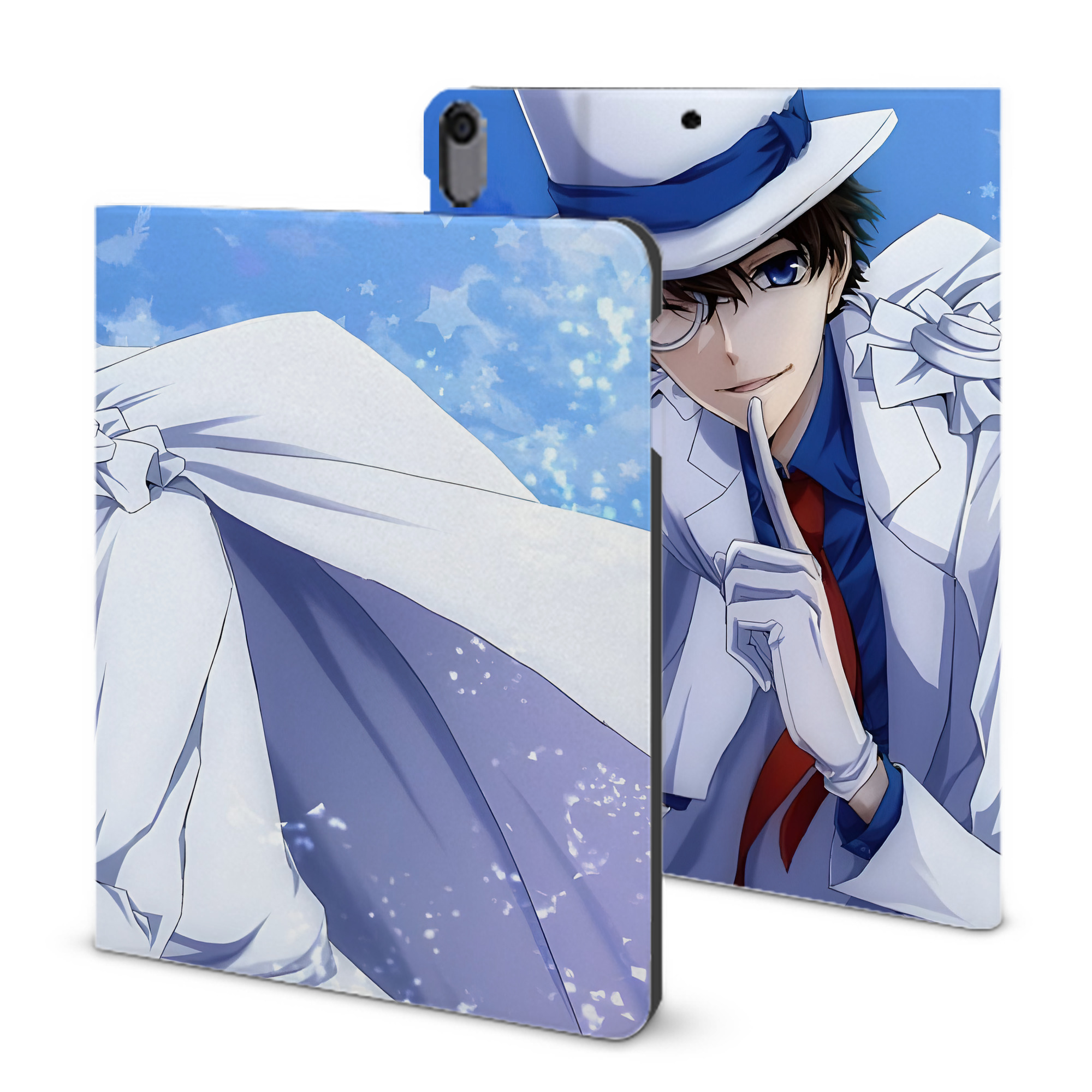 （画像用） 名探偵コナン Detective Conan IPad ケース ブック型 PUレザー TPU 耐衝撃 軽量 薄型 ペン収納なし 全面保護 IPad 各モデル対応